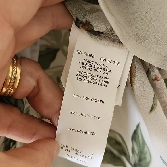 Karen Kane White Multicolor Floral Blouse - Picture 3 of 5